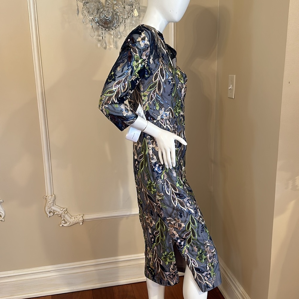 JS Collections Women's Floral Sheath Dresses size 4 - Picture 3 of 14